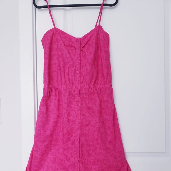BEAUTIFUL PINK DRESS WITH WAIST BELT - Picture 1 of 3